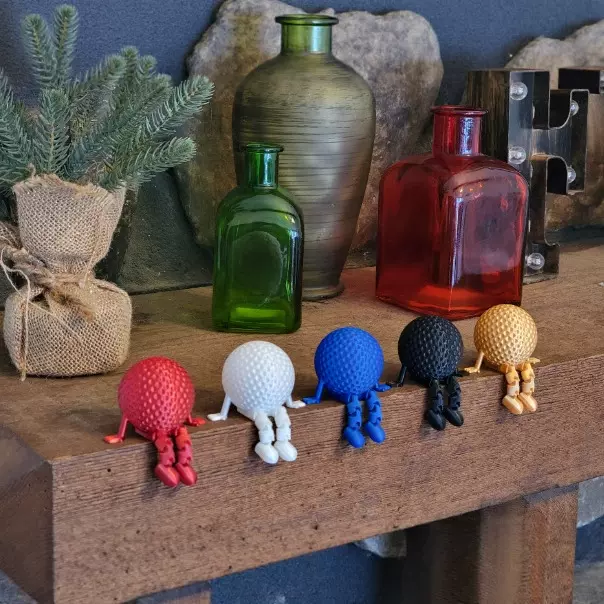 跨境3D打印迷你高尔夫球摆件汽车内饰办公桌家居装饰男生圣诞礼物