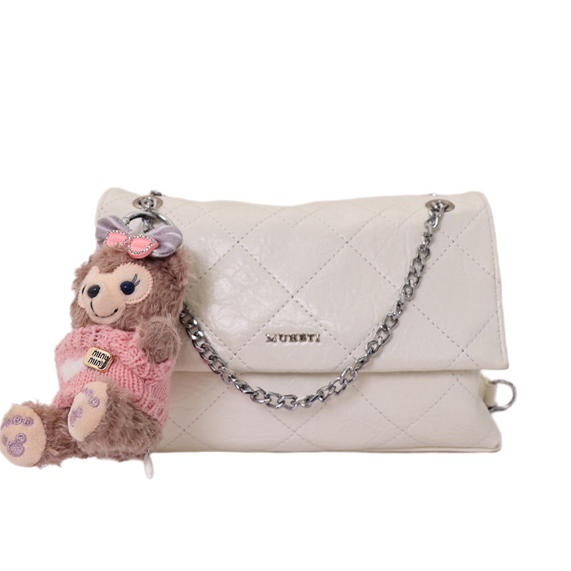 Bolso para mujeres 2026 nueva moda cadena de diamante bolso cuadrado de alta calidad lujoso ligero exquisito mochila de hombro
