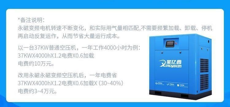Variable frequency screw type air compressor 7.5 kW air compressor 15 kW air compressor 22KW-37KW air compressor