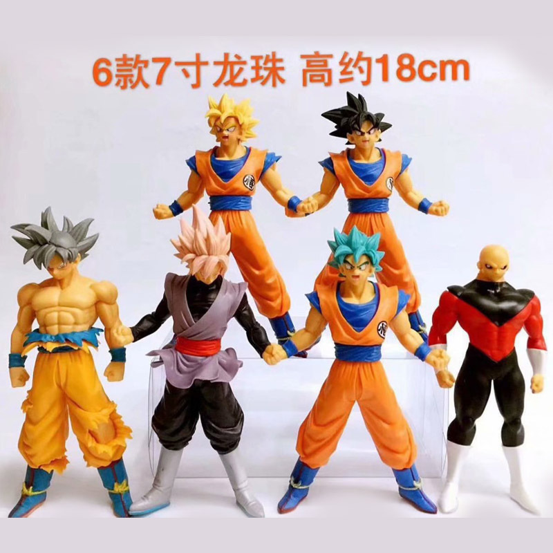 3 generaciones, 4 generaciones, 6 modelos de Dragon Ball de 7 pulgadas, Super Saiyan, Monkey King, Brolly, Gita, Decoración del modelo Vegeta