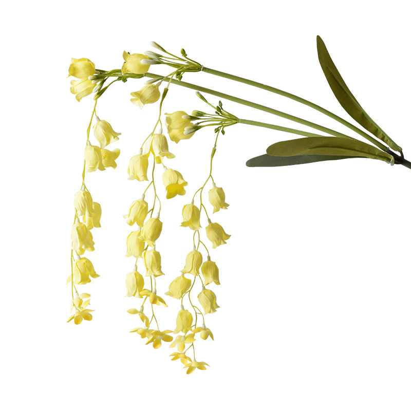 Flor artificial Serie amarilla dopamina Material de la flor de la boda Rosa artificial Flor falsa Sala de bodas Decoración del hogar Flor artificial