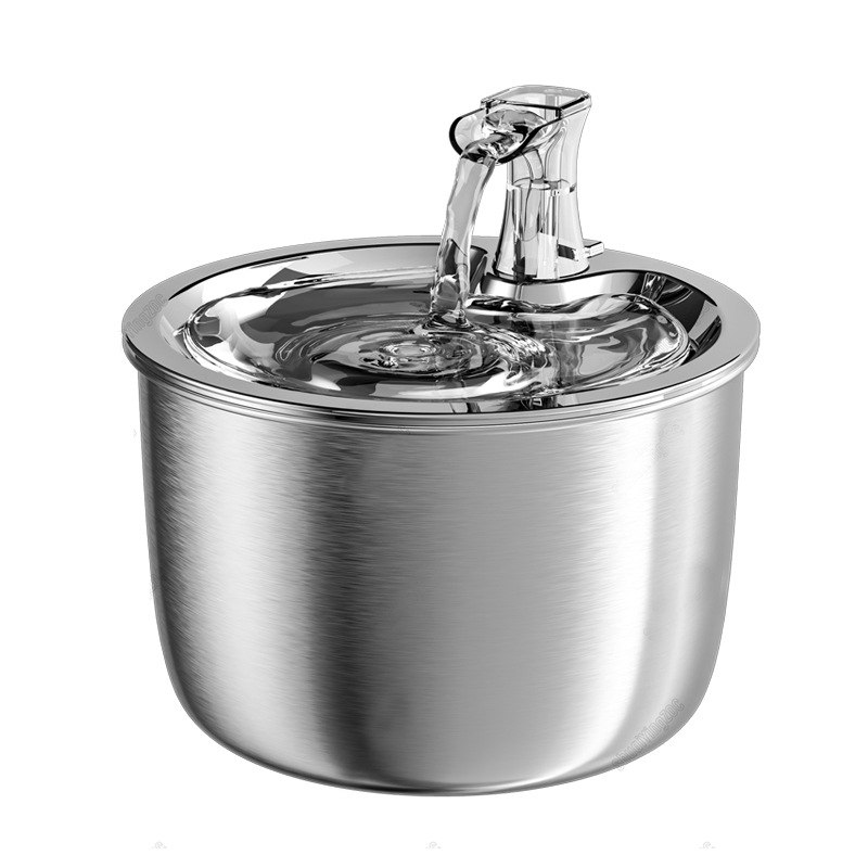 定制不锈钢宠物饮水机猫咪饮水器自动循环水位浮标监测猫狗喂水器