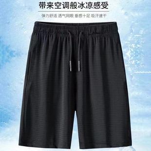 Men's Summer Loose Casual Ice Silk Shorts, Large Size Outdoor Sports Trendy Quick-Dry Pants for Men