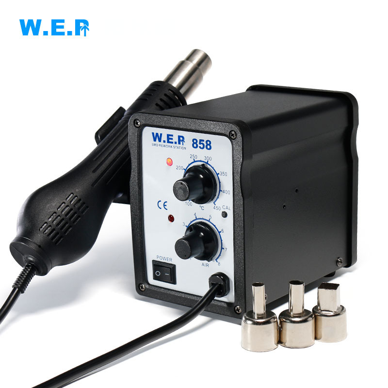 メーカー直販 WEP-858 熱風はんだ付けステーション 恒温調整可能 熱風ガン はんだ付けステーション 修理ステーション 修理工具|undefined