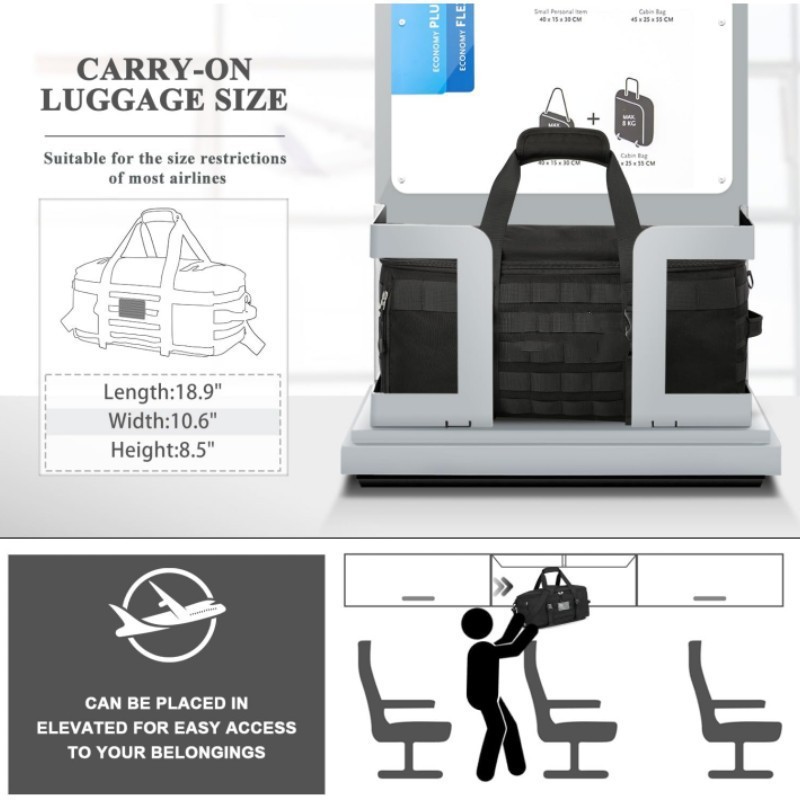 Amazon multifuncional nueva bolsa de fitness para hombres y mujeres, bolsa de viaje táctica con zapato compartimiento de viaje de fin de semana durante la noche