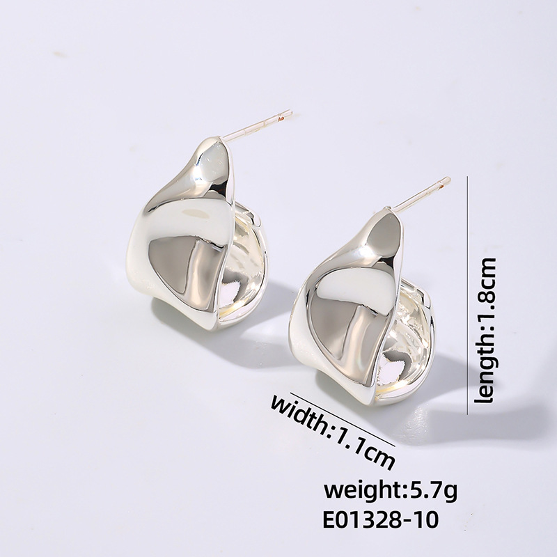 8g Weight Hoop Earrings, Drop Earrings Classification 1 Pair Quantity Holiday, Daily Occasion Copper Material Geometric Pattern Women's Gender Plating Design Simple Style Style 1 Pair Simple Style Geometric Plating Copper Hoop Earrings Drop Earrings 20