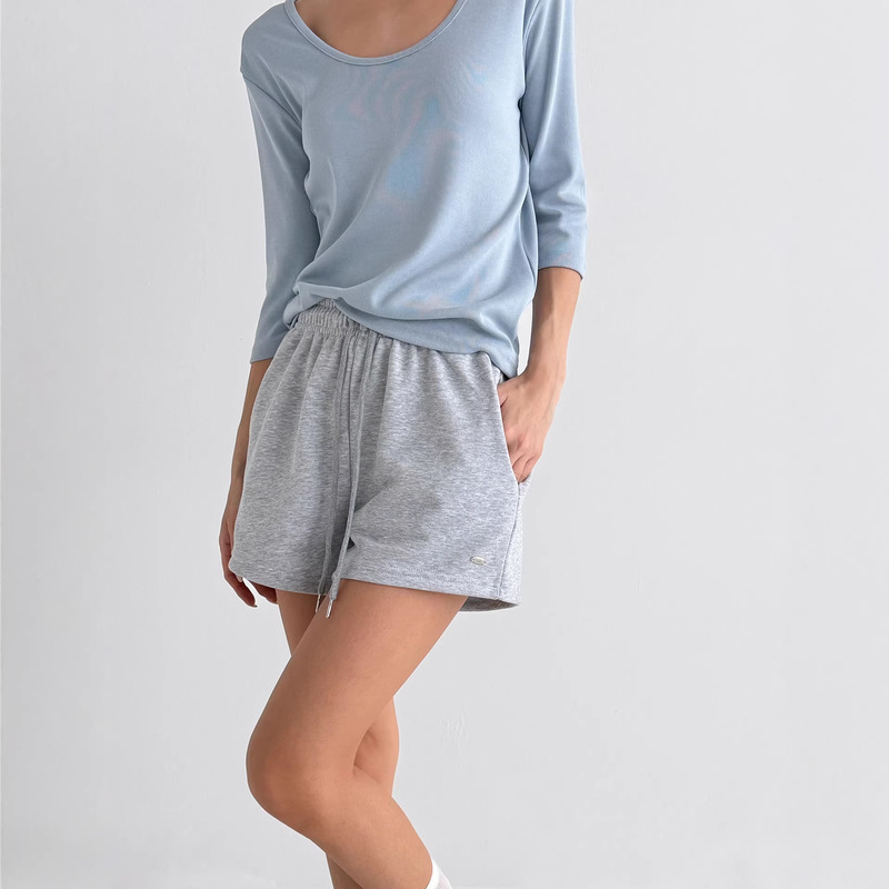 Pure Cotton Anti-Shrink Home Shorts for Women, Loose Elastic Waist, Thin Summer Style, Can Be Worn Outside, Sleep Shorts, Sports Shorts