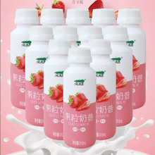 果粒奶昔瓶装水果燕麦脱脂酸奶果粒乳酸菌饮料整箱批发厂一件批发