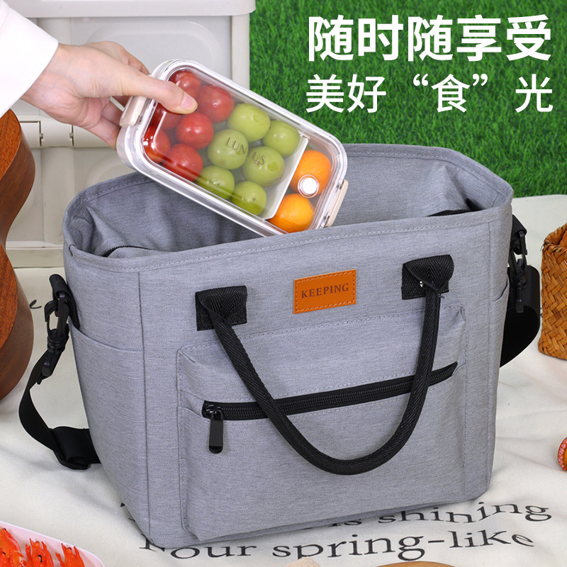 Nuevo paquete de aislamiento térmico transfronterizo de aluminio grueso de gran capacidad, simple paquete de picnic al aire libre, bolsa de comida para el trabajo