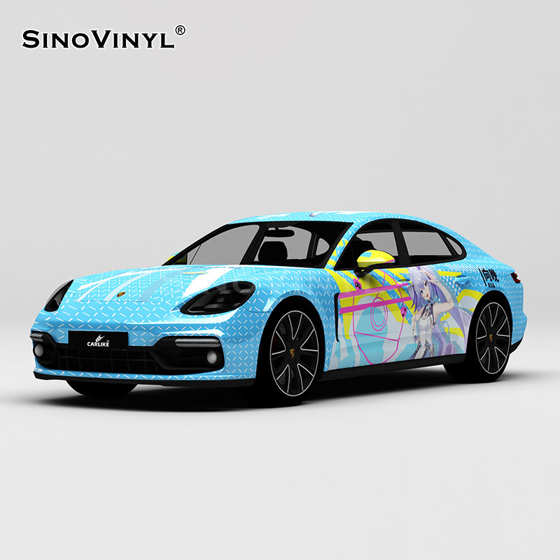 Carlake anime dolor coche serie coche que cambia de color película pretty Girl pintado pegatinas de cuerpo de coche de dibujos animados flor de cerezo coche que cambia de color
