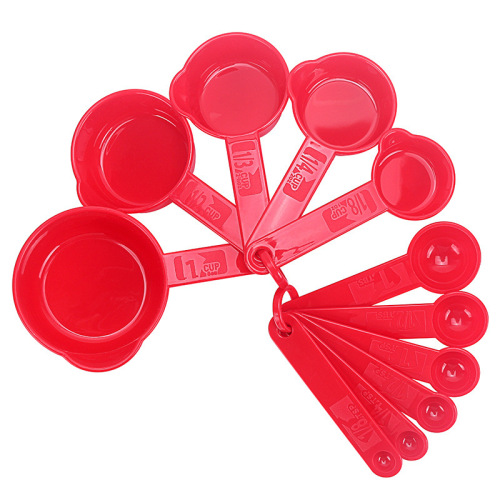 Kitchenware distribution, manufacturer wholesale plastic PP measuring spoon 11-piece set, measuring spoon marked with scale, baking DIY tools