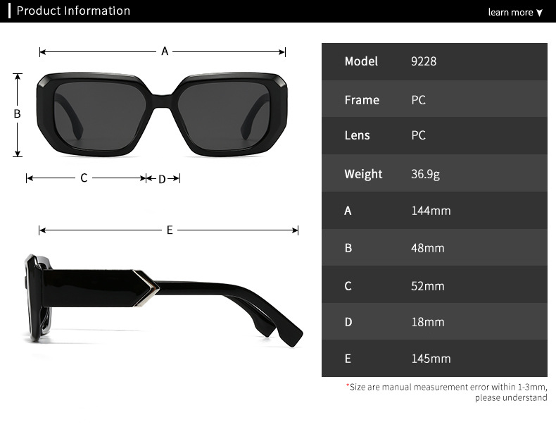 Square Sunglasses For Men And Women Modern Retro Decorative Frame_voghion.com