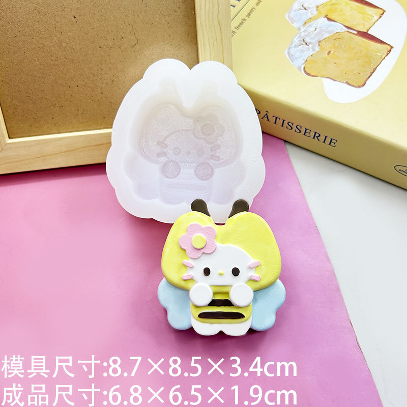 漫画かわいい比心メイド蜂蜜kt子猫トーストつまみ楽シリコン金型チョコレートワックス瓶砂糖石けん金型|undefined