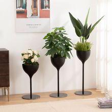 北欧花架子家用落地式客厅电视柜旁简约现代阳台多肉植物置物花盆