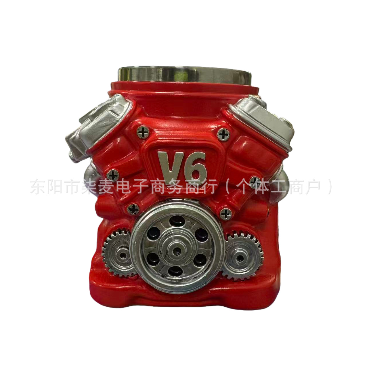 Nuevos productos transfronterizos V8 Motor de acero inoxidable 3D Mug V8 taza de resina de motor