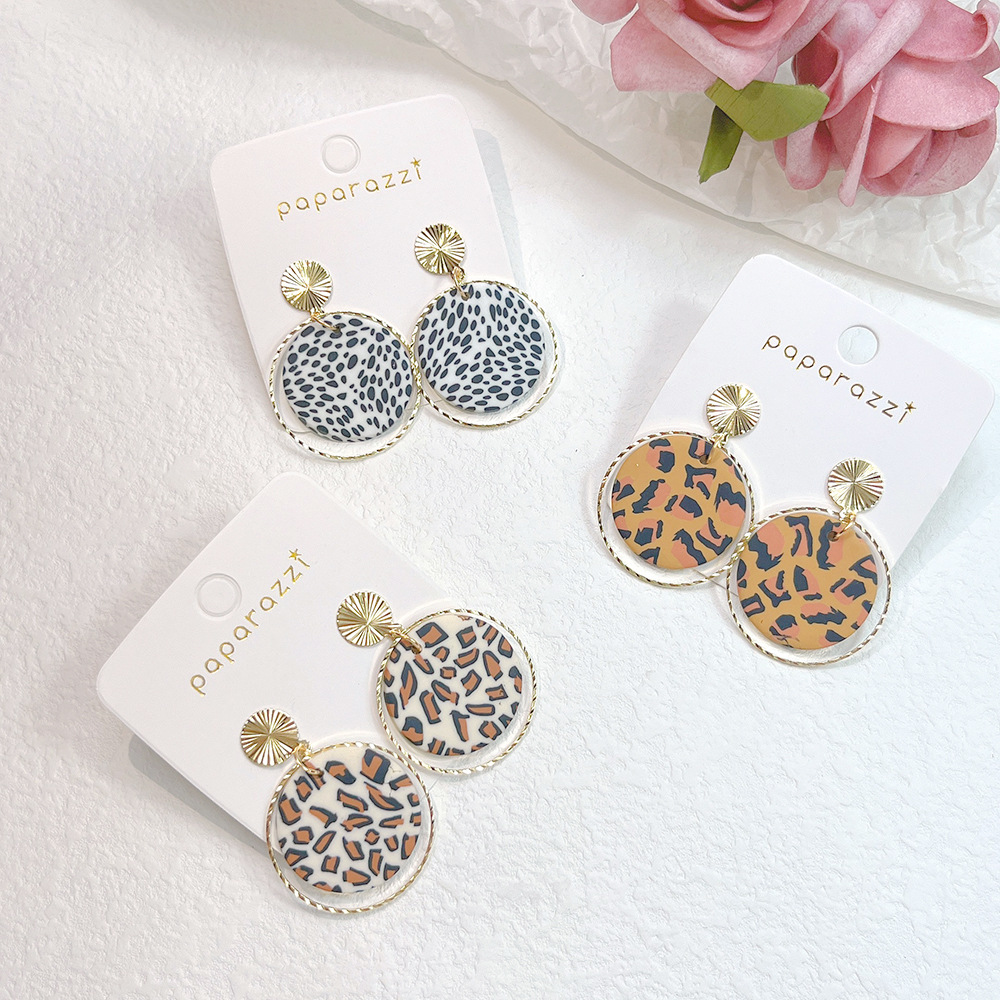 Fashion Leopard soft clay Stoving Varnish Womenu0027S Drop Earrings 1 Pair