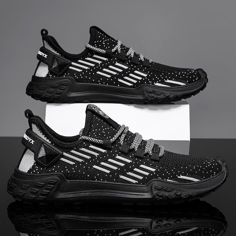 Net men in summer, new breathable and odor proof fly woven mesh surface lazy men, casual sports soft soled board shoes_voghion.com