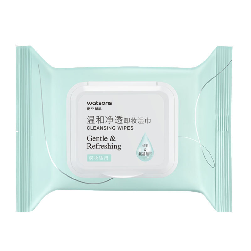 Watsons counter-amino acid makeup remover wipes 25 pieces-2023 new style (amino acid