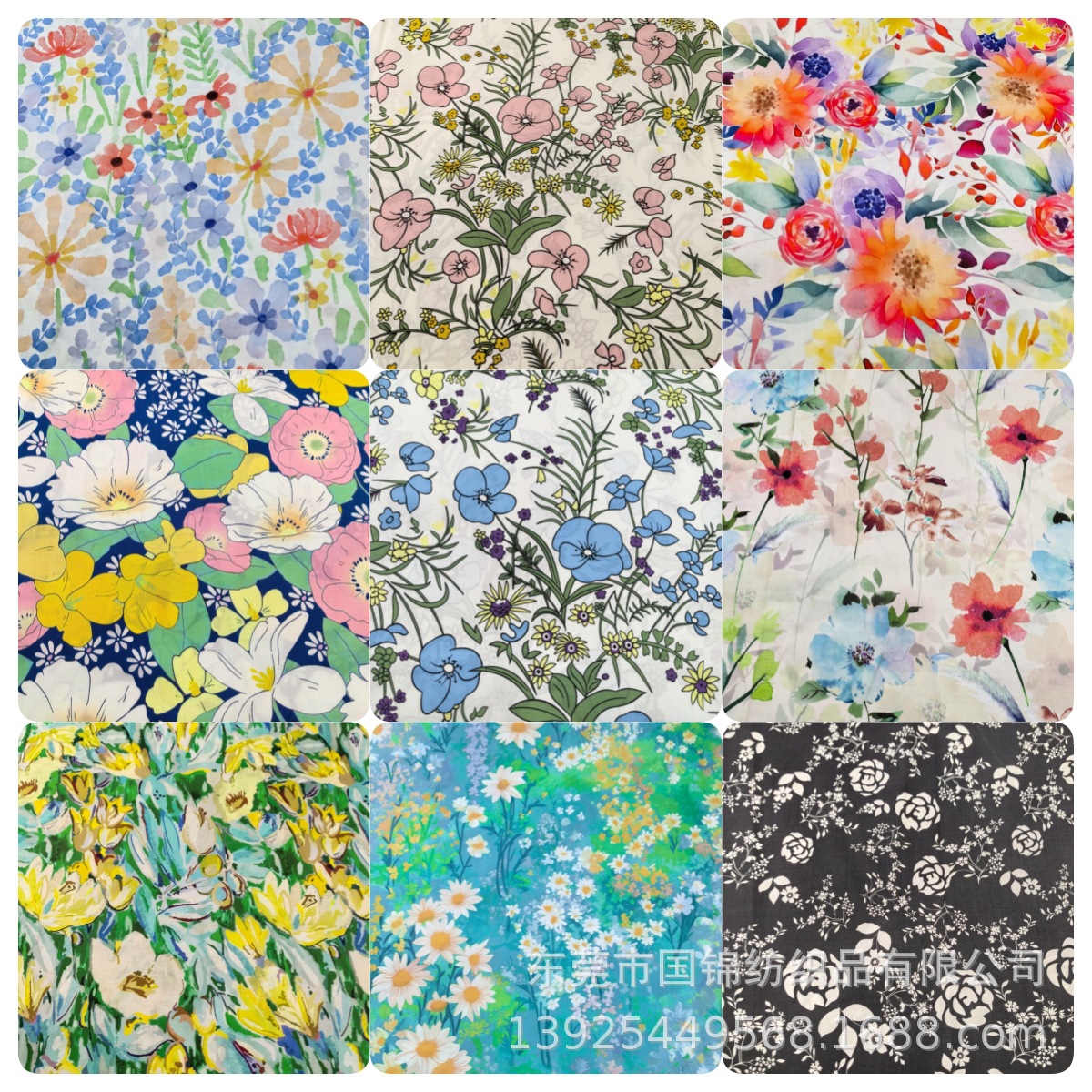 植物花卉印花布 纯棉60支仿天丝印花 服装衬衣连衣裙面料