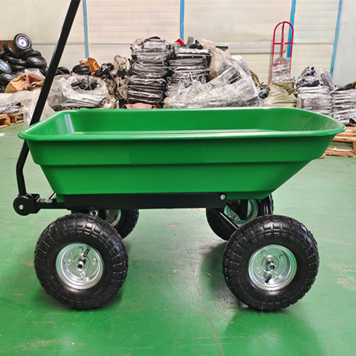 メーカー卸売ガーデニング牽引カートトラクターガーデンツールカートガーデンゴミダンプカートダンプトラック