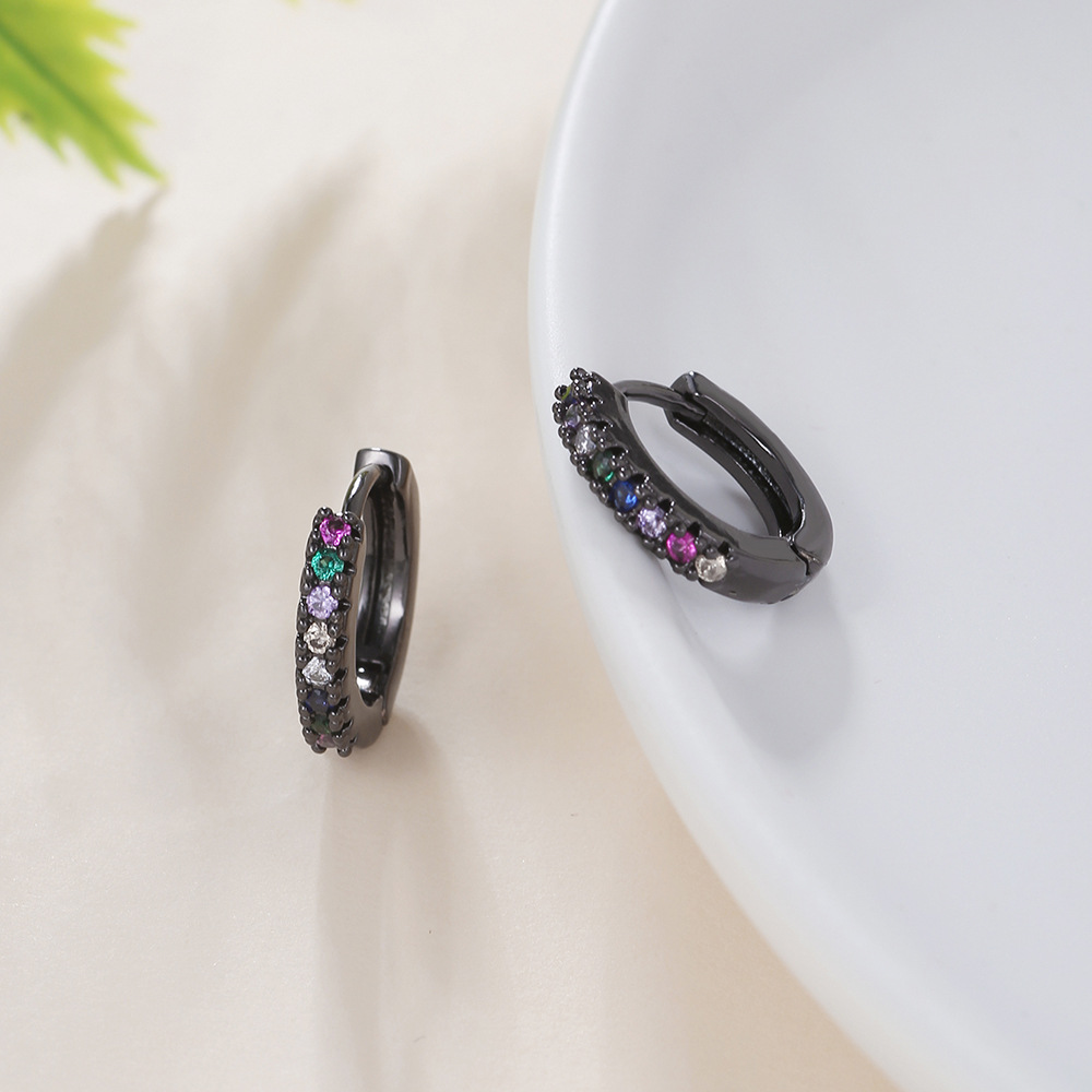 Fashion Geometric Copper Plating Zircon Earrings 1 Pair