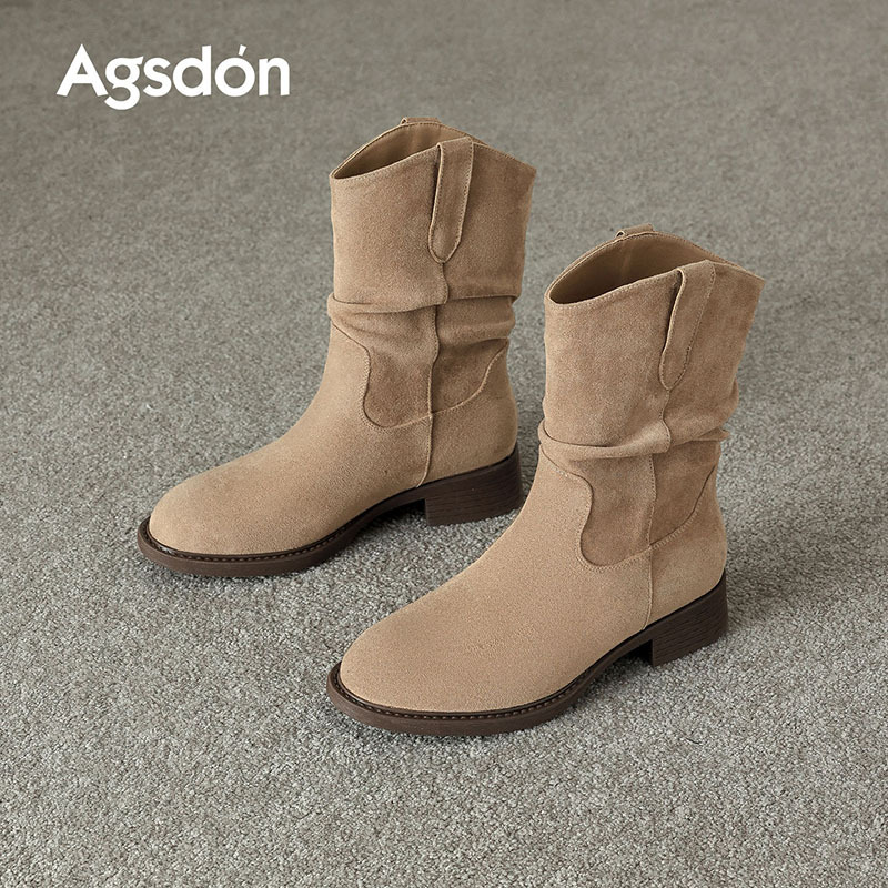 Augu Lion-Teng grueso botas Martin 2026 nuevo otoño invierno más pilotes Bocken botas de tubo medio Meilad botas cortas