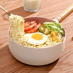 Japanese snow flat pot baby food supplement pot baby special small milk pot medical stone non-stick pot soup pot household instant noodle pot