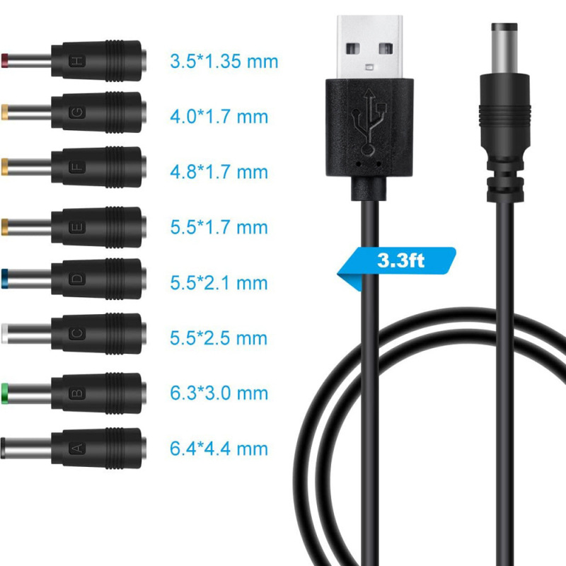 Dc変換ヘッド8ビット11ビットアダプタ変換コネクタ5.5*2.1多機能電源変換ヘッドusb変換ケーブル|undefined