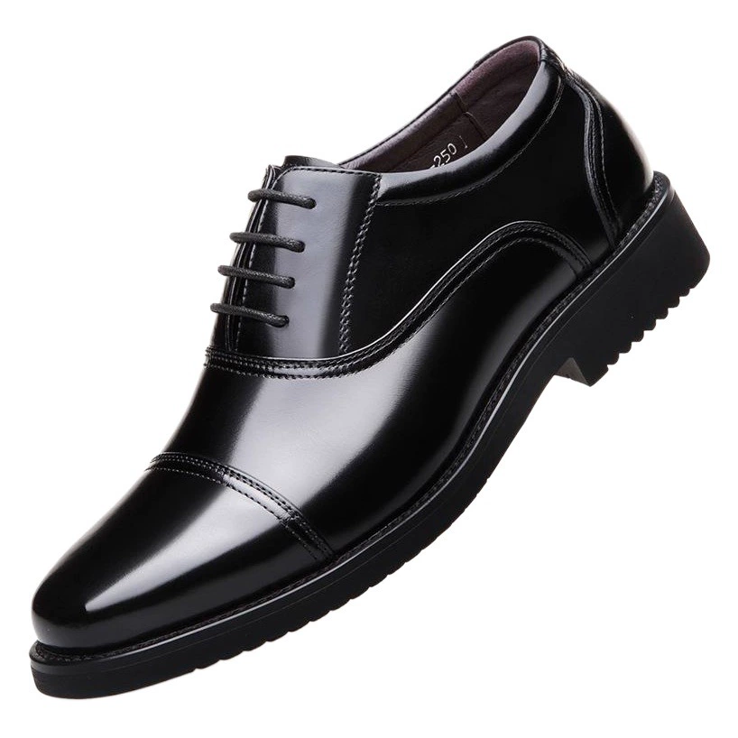 Осенне-зимняя трехшарнирная черная деловая официальная одежда, мужская кожаная обувь, рабочая трехшарнирная универсальная толстая подошва, повседневная безопасная дышащая