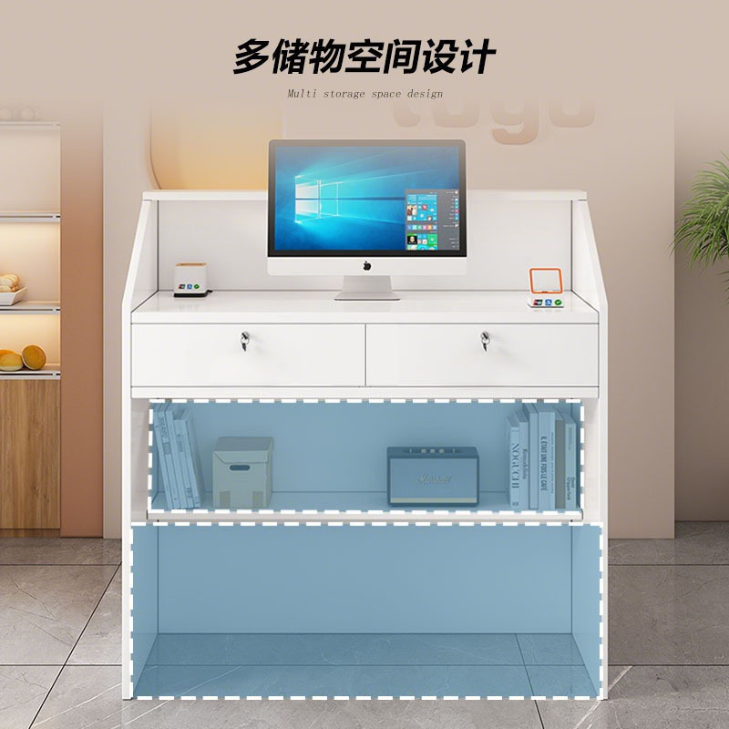 バーチェックアウトカウンター モダン シンプル フロントカウンター ホテル エステサロン レジカウンター 商業店 小さなテーブル|undefined