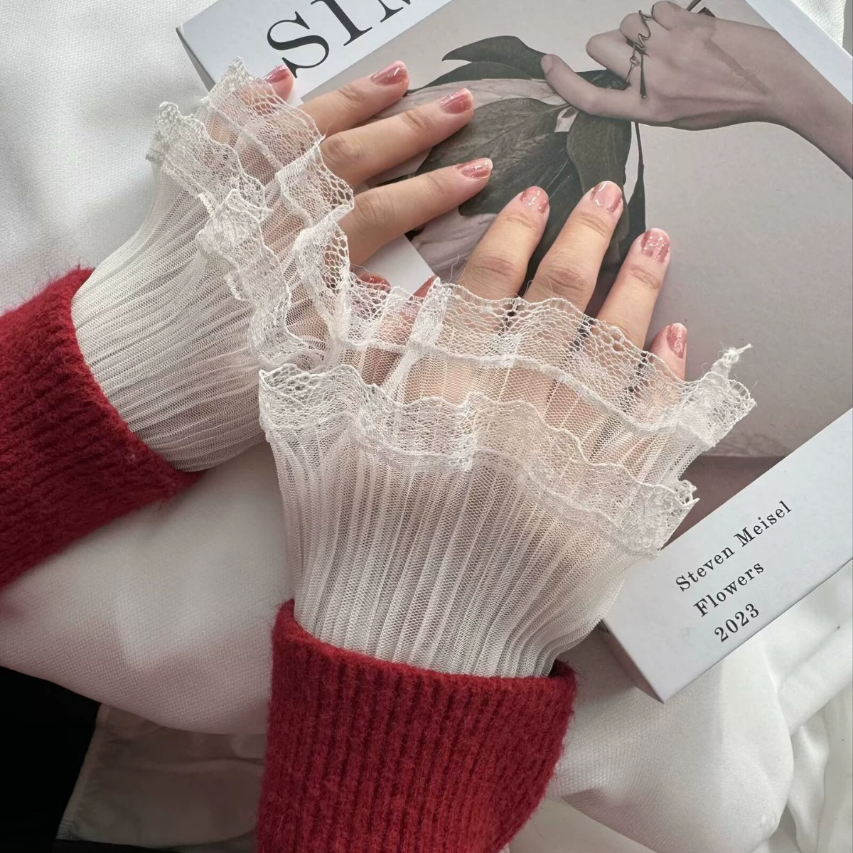 Лолита с бантом кружевные рукава женские кружевные рукава Lolita