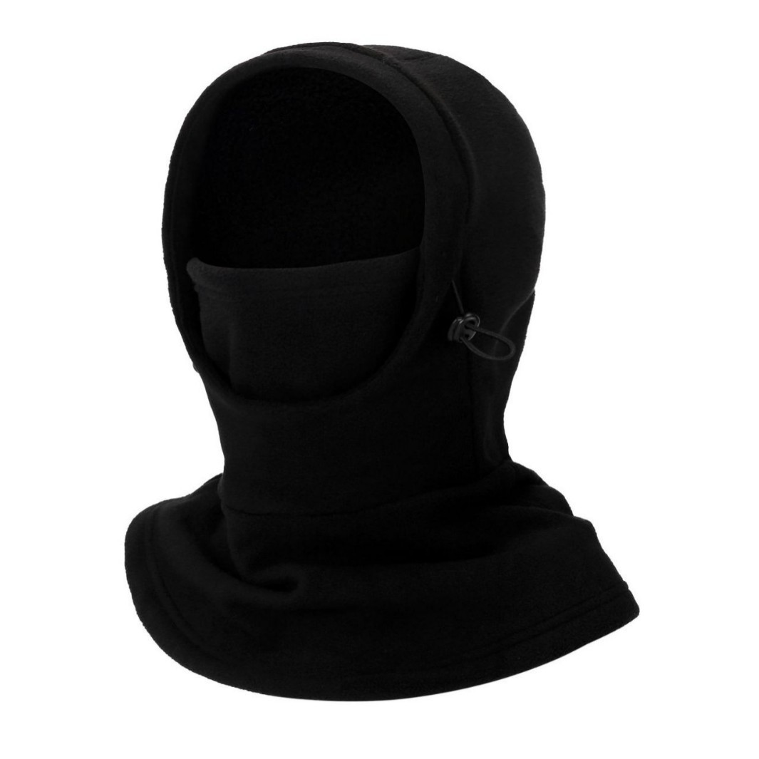 Otoño y invierno máscara de ciclismo al aire libre sombrero de pelusa fría integral sombrero protector facial ajustable cubierta de cabeza a prueba de viento más pelusa gruesa