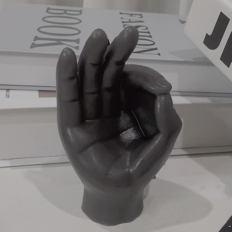 OK手勢手指蠟燭 外貿跨境TEMU推薦創意仿真沒問題造型香薰蠟燭