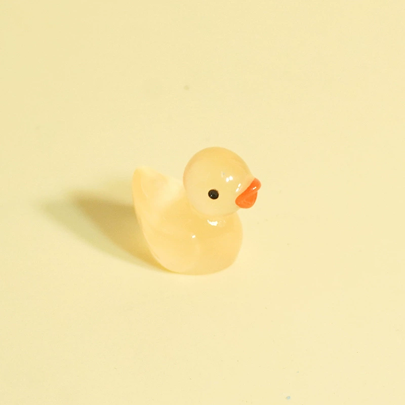 Miniature duck accessory, handmade minifigure prop for micro landscapes, solid & glow colors