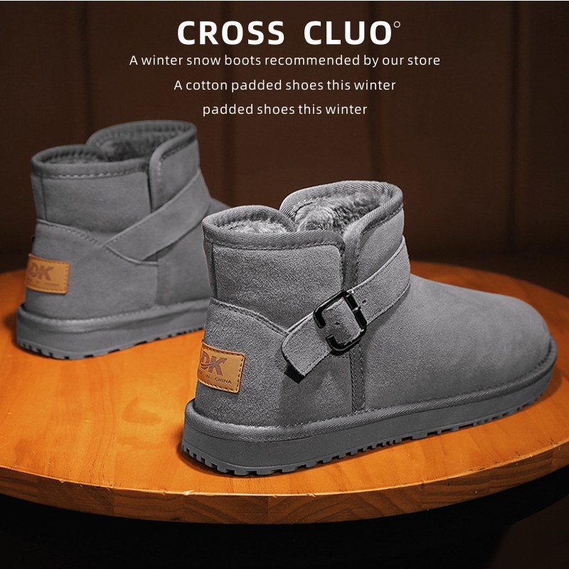 Nordost-Schneestiefel für Männer im Winter, warm und plüschig, dick, Größe 45, kurzes Rohr, Paar 46, Brot, große Baumwollschuhe für_voghion.com