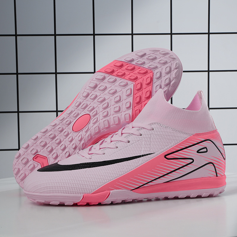 2025 nuevos zapatos de fútbol transfronterizos para hombres y mujeres AG clavos largos zapatos de entrenamiento antideslizantes juveniles de moda estudiantil