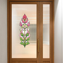 fun-f290创意花朵玻璃橱窗门贴美化家居装饰窗贴纸批发静电uv
