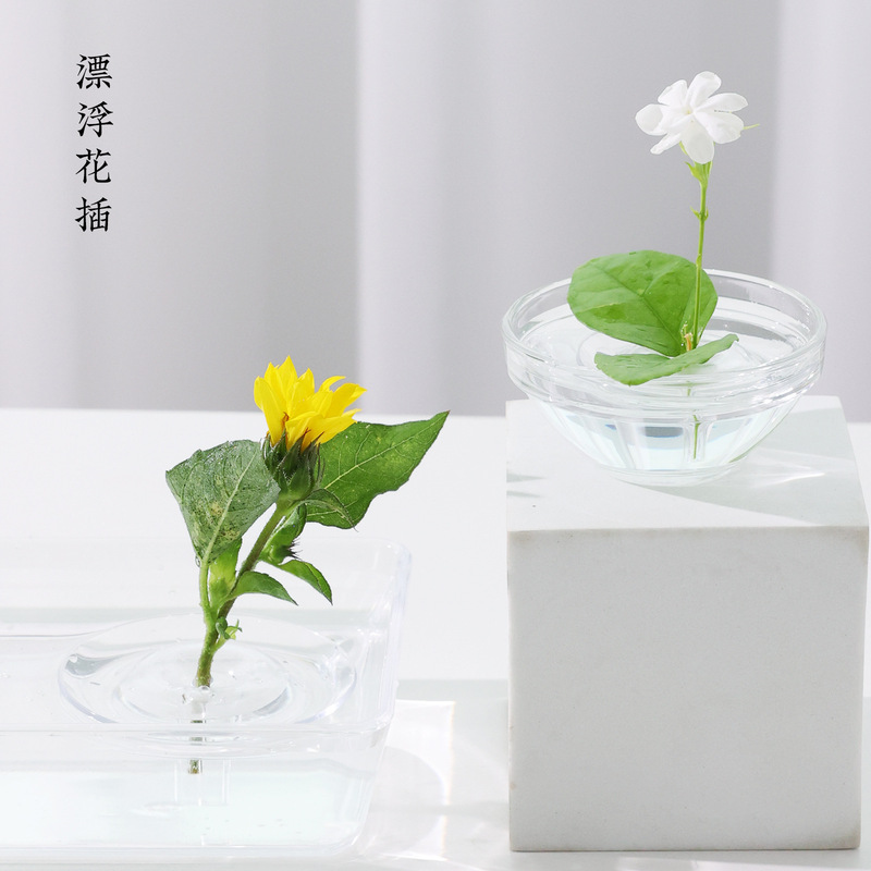 跨境新品创意设计漂浮插花器客厅插花水培容器客厅漂浮插花器餐厅|undefined