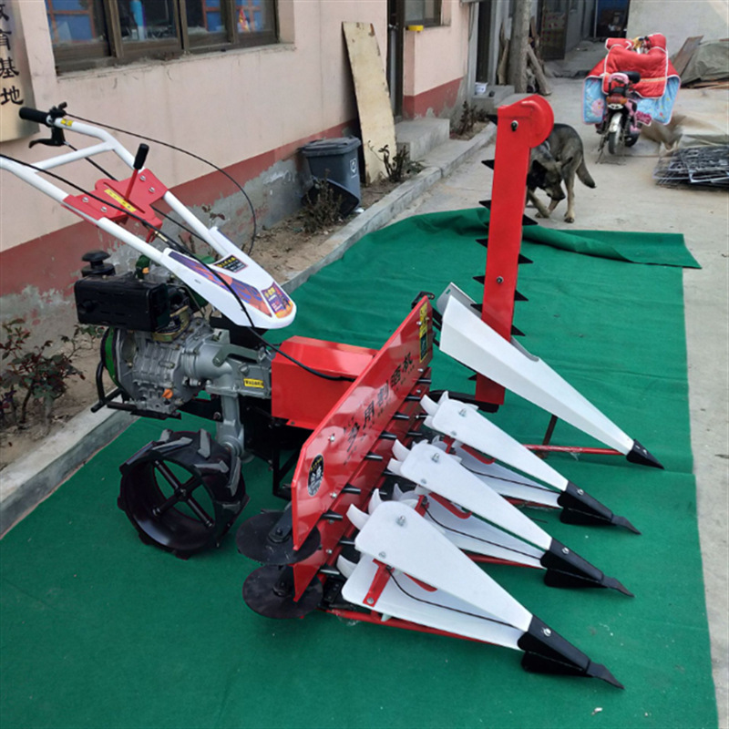 带立刀割晒机 带高架苞米秸秆收割机 手推式辣椒收获机