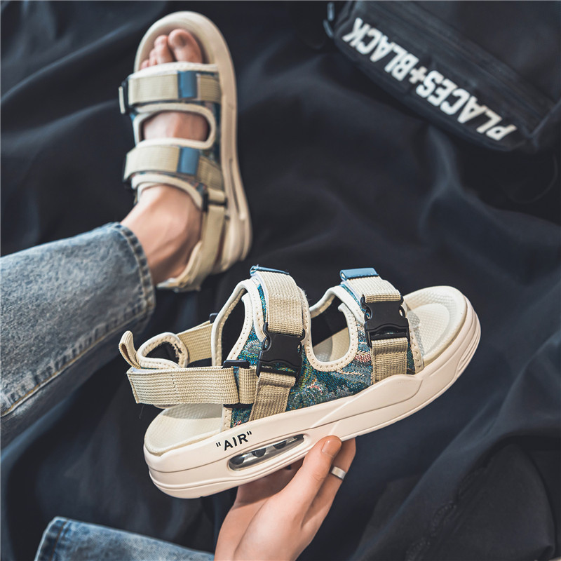 Sandalias de verano para hombres, zapatos de playa deportivos juveniles casuales junto al mar
