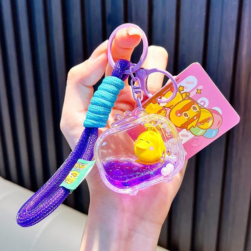正規版授権元気小黄鴨キーホルダー学生カバンストラップ玩具自動車キーチェーン小プレゼント卸売り|undefined