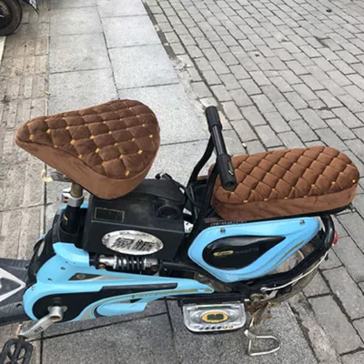 Electric Bicycle Universal Cushion Battery Electric car cushion - brown-pointed-front-seat-cover-rear-seat-cover