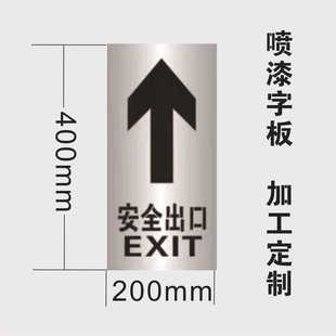 Spray-Painted Template Arrow Sign Safety Exit Escape Hollow Fire Inspection Fireproof Sign Metal Sign