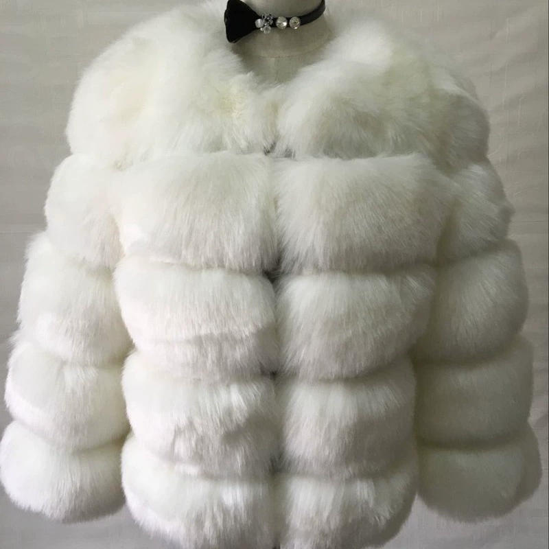 Женская короткая шуба из искусственного лисьего меха, искусственный mink, длинный рукав, мультицвет, размеры S–5XL