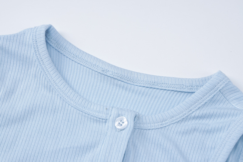 Women Solid Color Sunken Stripe Sleeveless Buckle Cardigan Vest Skirt Two Piece Set