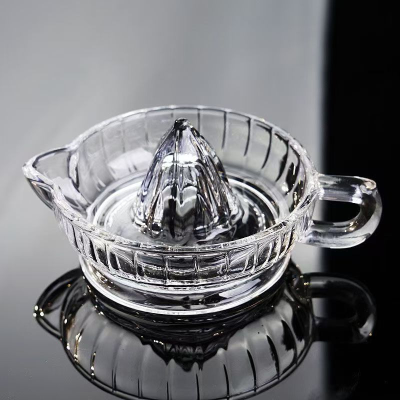 透明玻璃杯带把刻度杯柠檬榨汁杯打蛋杯压榨挤汁器家用手动榨汁器