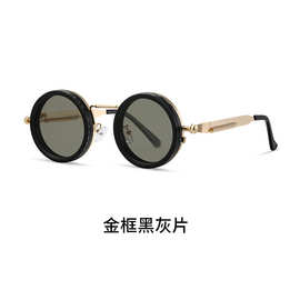 九档可调减光墨镜无极旋转滤镜复古个性偏光太阳眼镜蒸汽朋克风