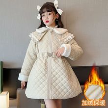 女童棉服冬装2023新款洋气儿童夹棉外套小女孩冬季羽绒棉衣加厚潮