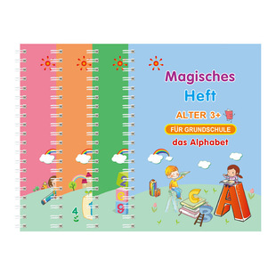 Amazon e-commerce English version of children's groove copybook German cross-border foreign trade magic hard pen copy control training book