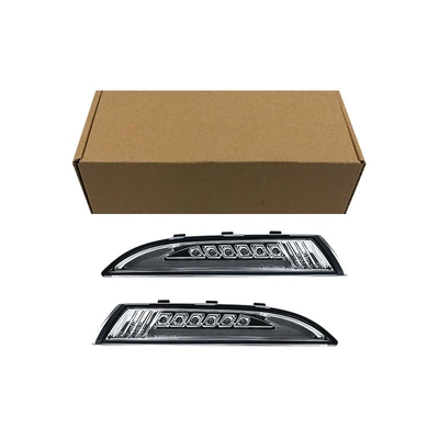 Suitable for Volkswagen Scirocco 09-14 model daytime running lights (Gündüz işıqları) - transparent-shell-dual-color-normal-white-light-turn-signal-yellow-light-left-and-right-one-set